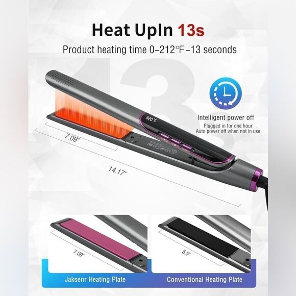 2 In 1 Hair Straightener Flat Iron Curler Waver With Negative Ion Stylin… - Picture 5 of 11